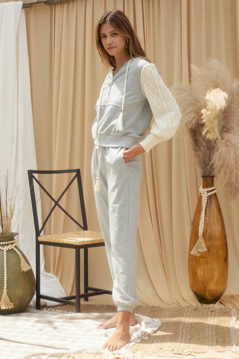 Long Sweatpants With a Front Tie