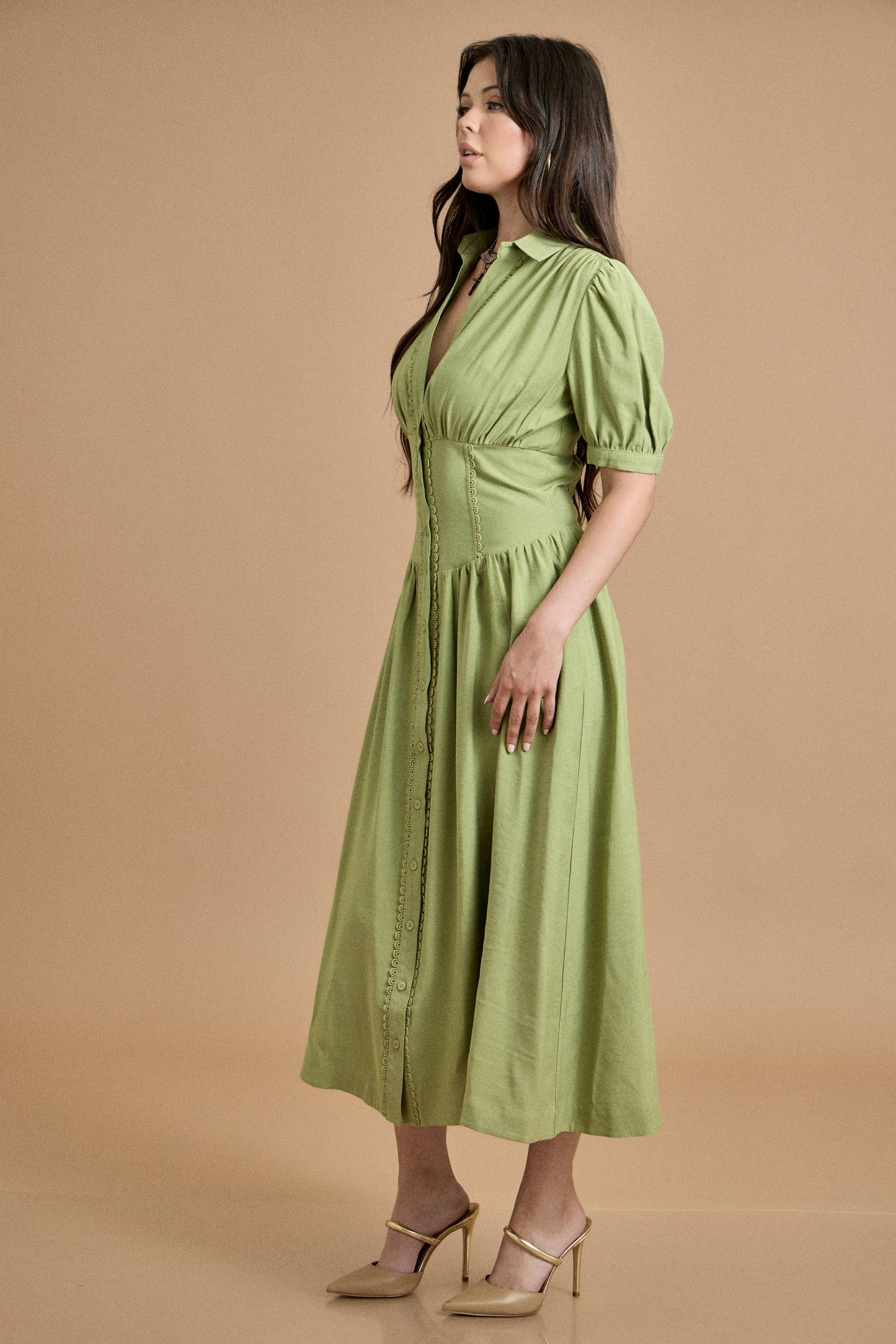 Skylar Rose - Button Down Midi Dress