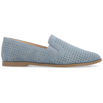 Lucie Loafer Flats In Faux Suede
