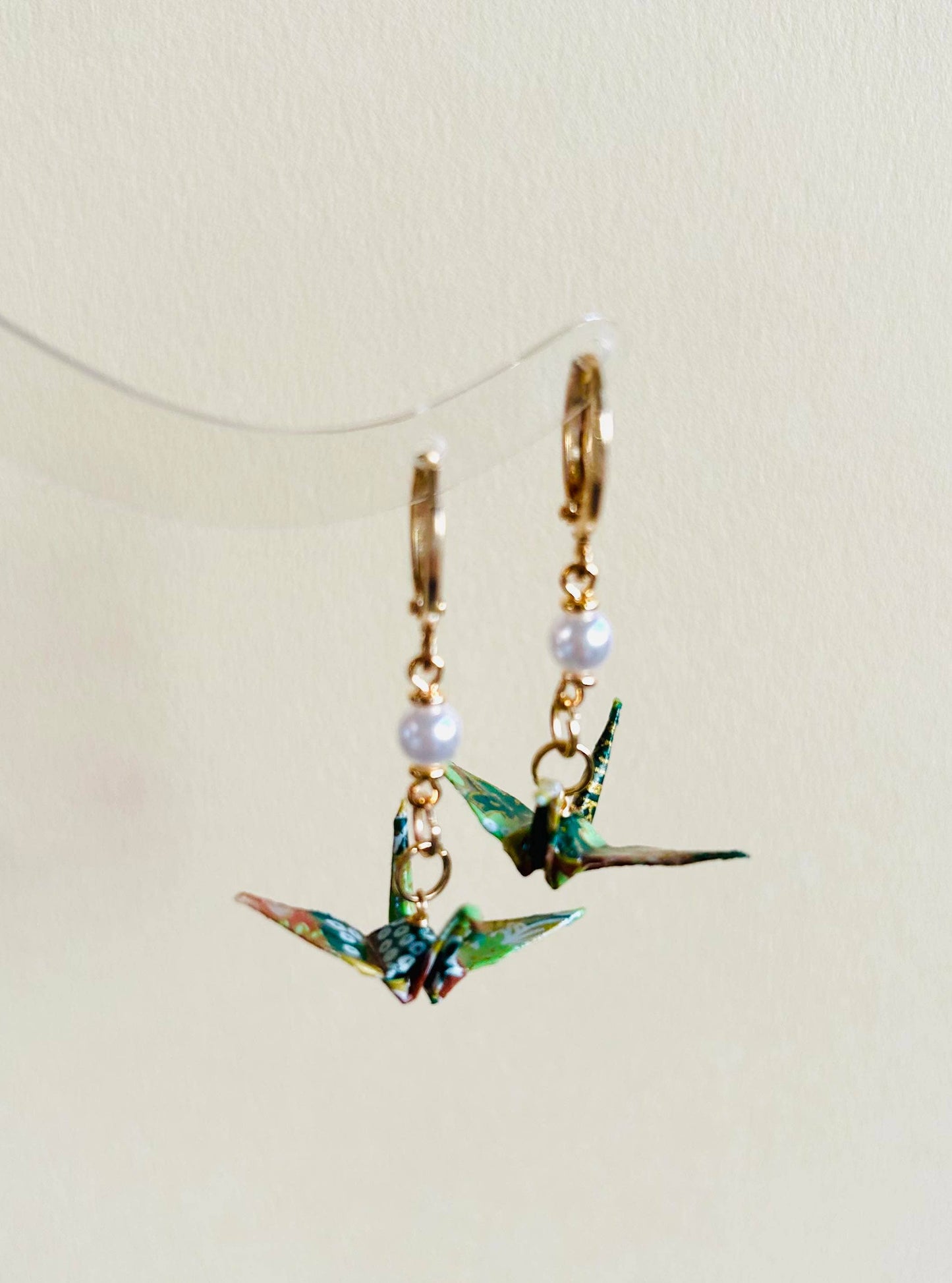 Unique Origami Crane Earring