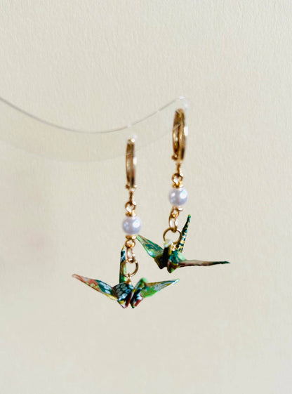 Unique Origami Crane Earring