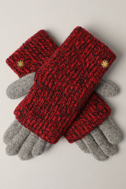Winter Wool Blend Double Layer Knitted Gloves