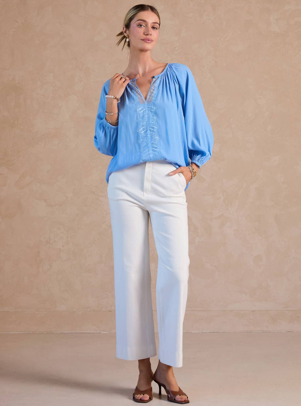 Lace Trim Blouse