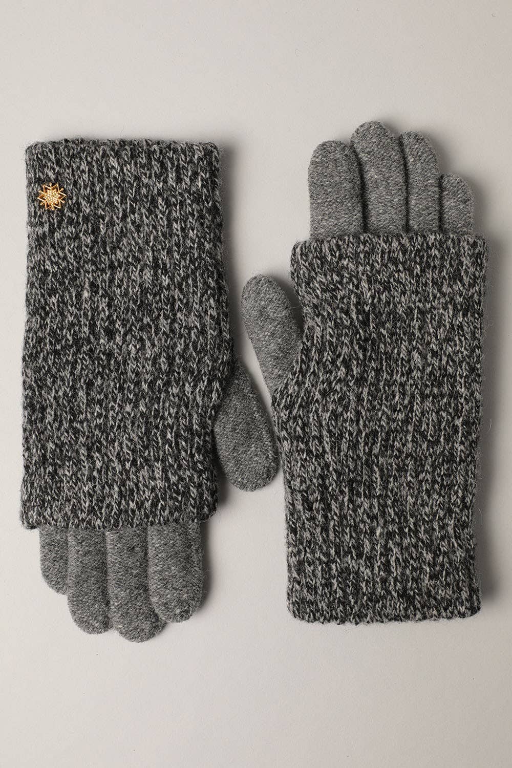 Winter Wool Blend Double Layer Knitted Gloves