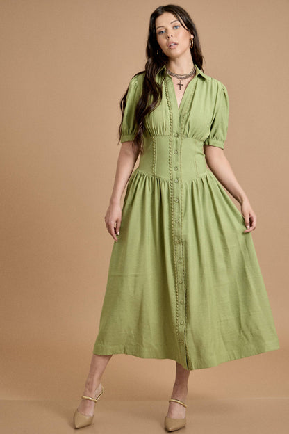 Skylar Rose - Button Down Midi Dress