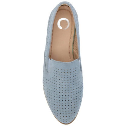 Lucie Loafer Flats In Faux Suede
