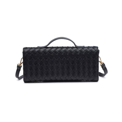 Urban Expressions - Ada Top Handle Woven East West Clutch Crossbody: Oatmilk
