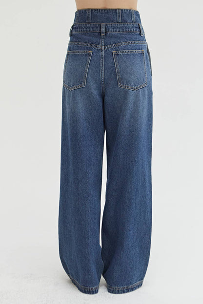 Eloise Corset Detailed Denim Pants
