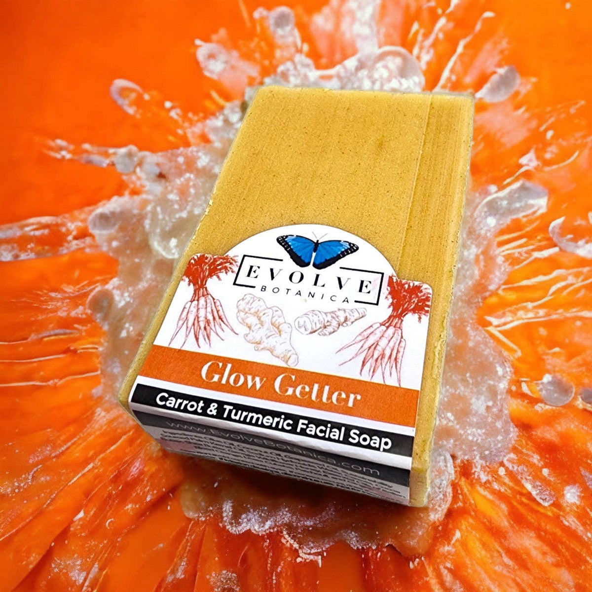 Glow Getter Facial Soap – Carrot, Honey & Turmeric, Gentle