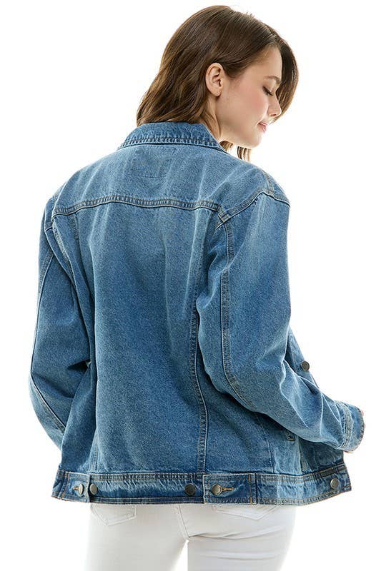 Cotton Casual Denim Boyfriend Jacket