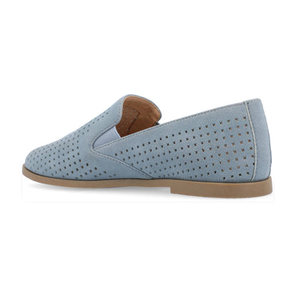 Lucie Loafer Flats In Faux Suede