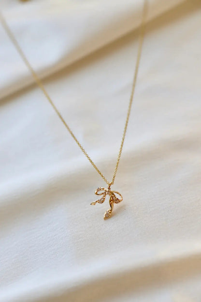 CZ Bow Necklace