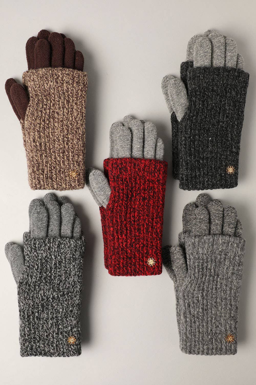Winter Wool Blend Double Layer Knitted Gloves