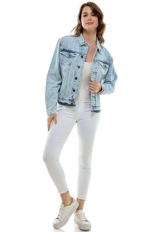 Cotton Casual Denim Boyfriend Jacket