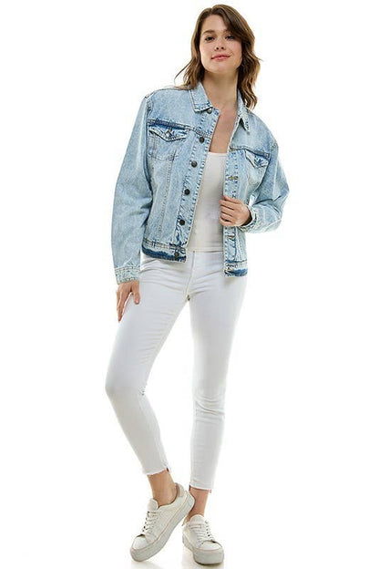 Cotton Casual Denim Boyfriend Jacket