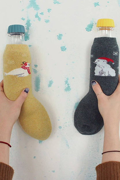 Women's Animals Wool Blend Crew Socks