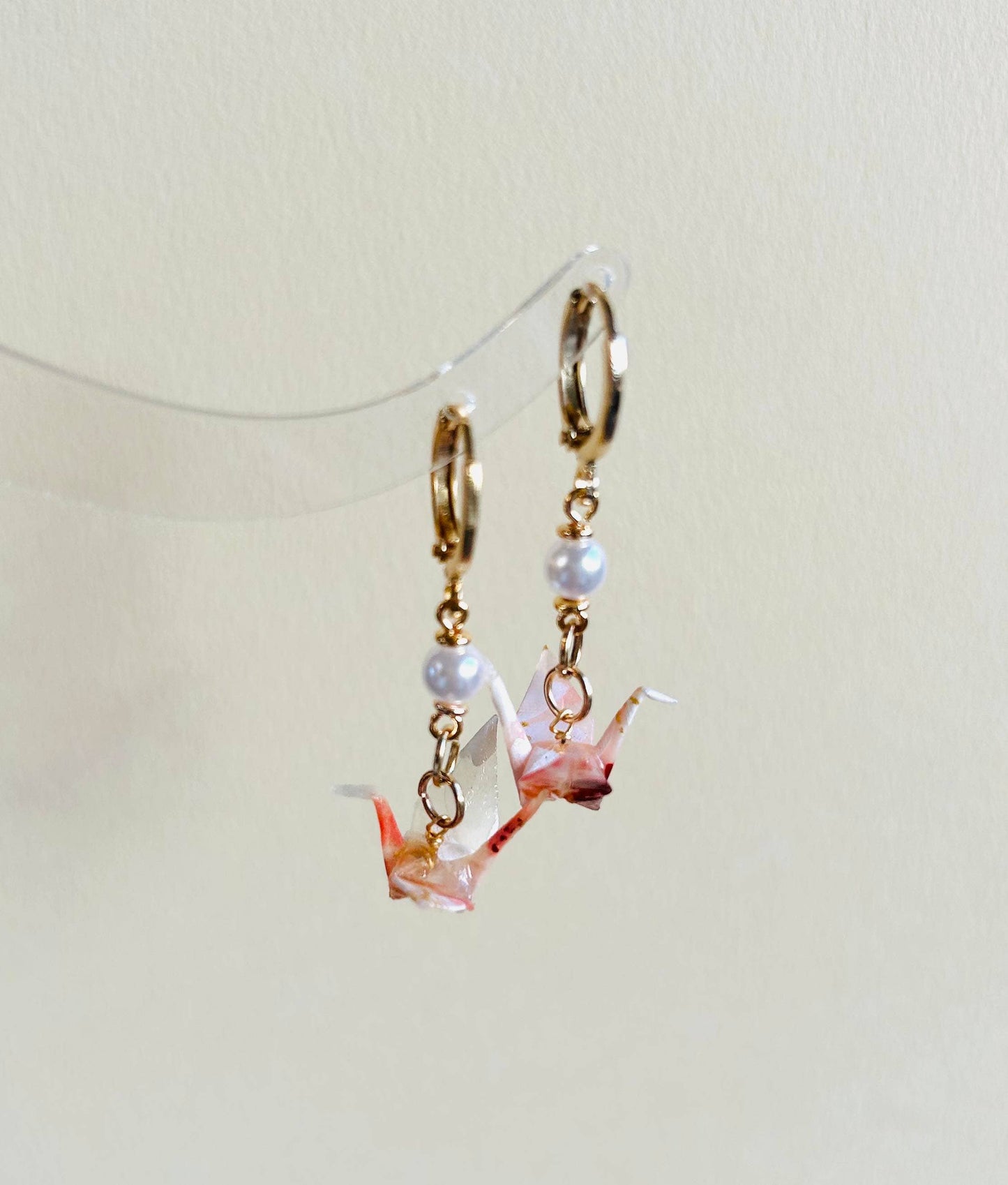 Unique Origami Crane Earring