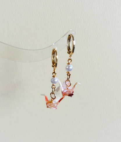 Unique Origami Crane Earring