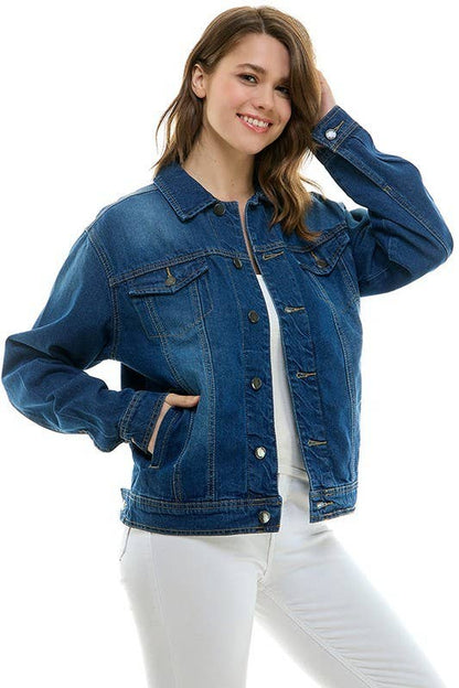 Cotton Casual Denim Boyfriend Jacket