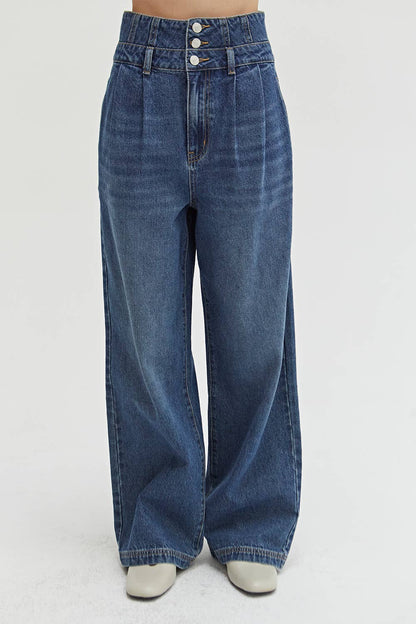 Eloise Corset Detailed Denim Pants