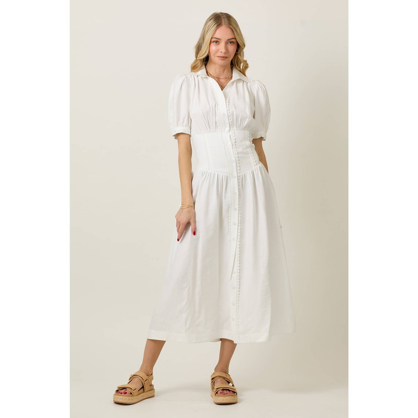 Skylar Rose - Button Down Midi Dress