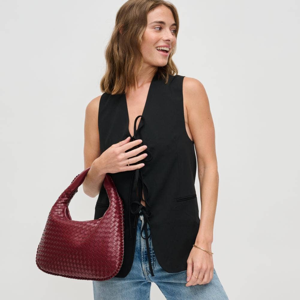 Adela Woven Hobo: Wine
