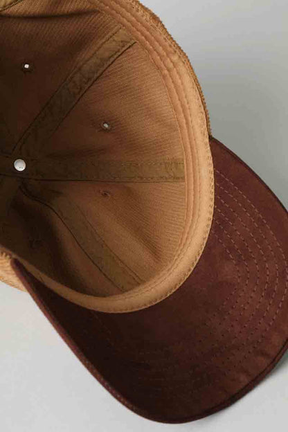Two-Tone Corduroy with Suede Visor Baseball Cap
