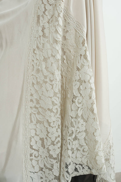 Lace Insert Skirts With Lining