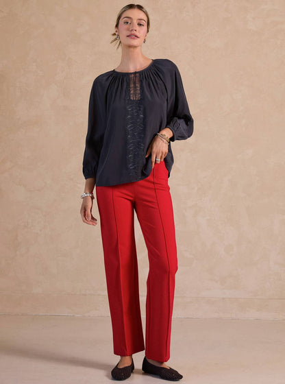 Lace Trim Blouse