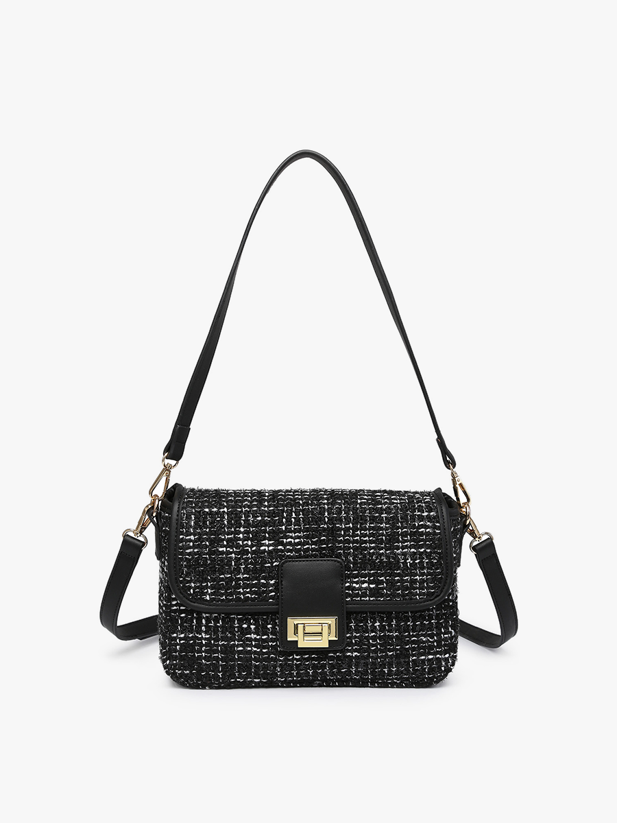 Elodie Tweed Gold Accent Crossbody
