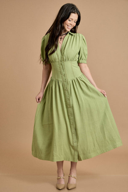 Skylar Rose - Button Down Midi Dress