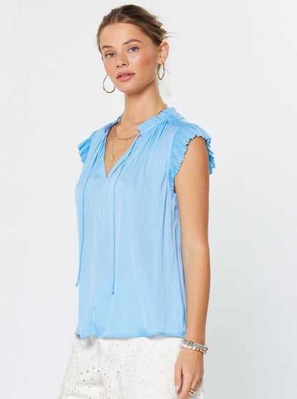 Margot Pleated Sleeve Blouse