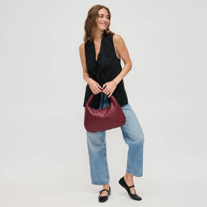 Adela Woven Hobo: Wine