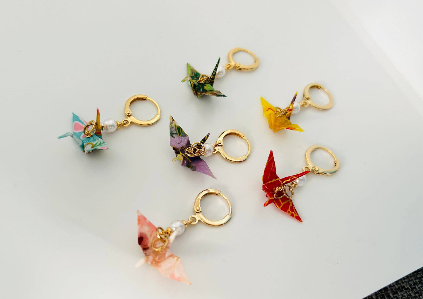 Unique Origami Crane Earring