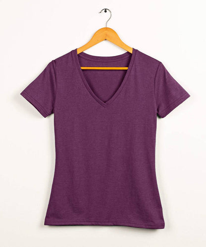 Women's Fitted V-Neck Tee in Butter Soft Cotton/Modal