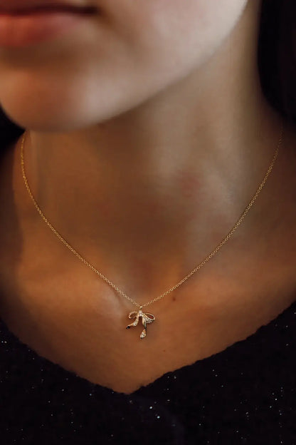 CZ Bow Necklace