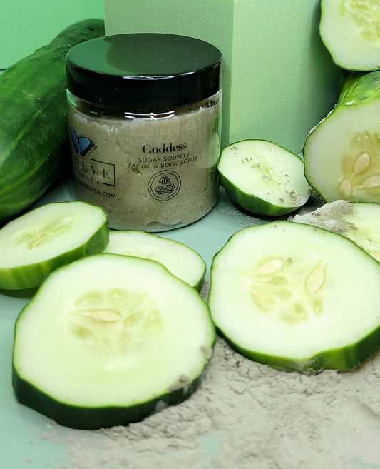 Goddess Facial & Body Scrub – French Green Clay, Shea