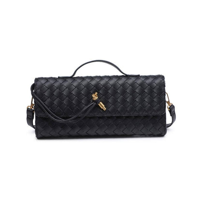 Urban Expressions - Ada Top Handle Woven East West Clutch Crossbody: Oatmilk