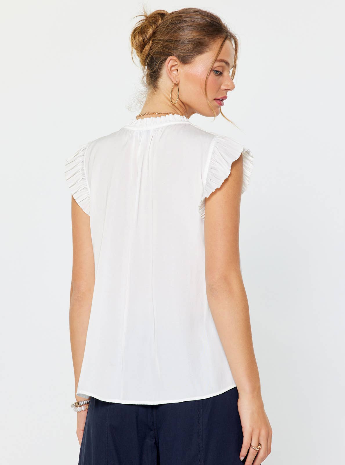 Margot Pleated Sleeve Blouse
