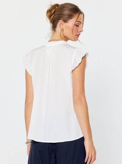 Margot Pleated Sleeve Blouse