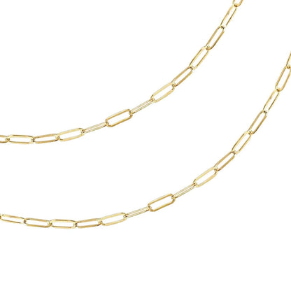 Mini Paper Clip Link Chain Double Wrap Bracelet
