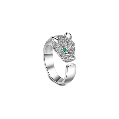 CZ Panther Ring Adjustable in Silver