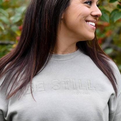 Embroidered Sweatshirt "Be Still"