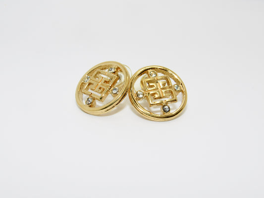 Vintage Designer Logo Earring