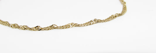 14K Gold Twisted Cuban Link Bracelet