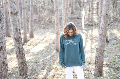 Sweatshirt: Psalm 23 - He Leads And Restores, I Shall Not Want More