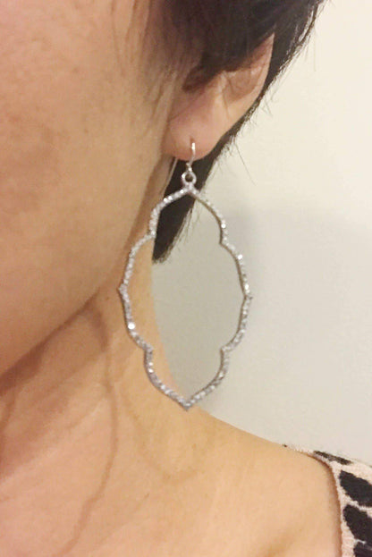 Marquee Pave Fish Hook Earrings