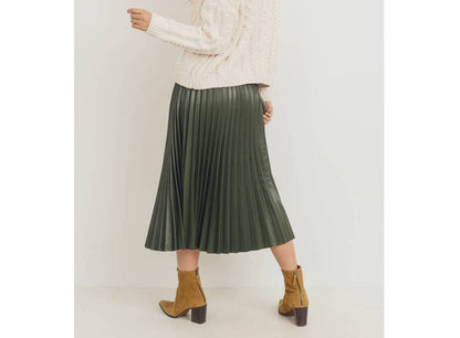 Pleated Midi Skirt