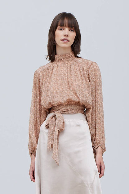 Shirring Romantic Blouse