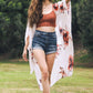 Floral Print Kimono With Armholes